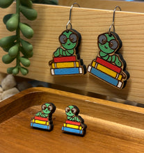 Load image into Gallery viewer, Book Worm Wood Stud

