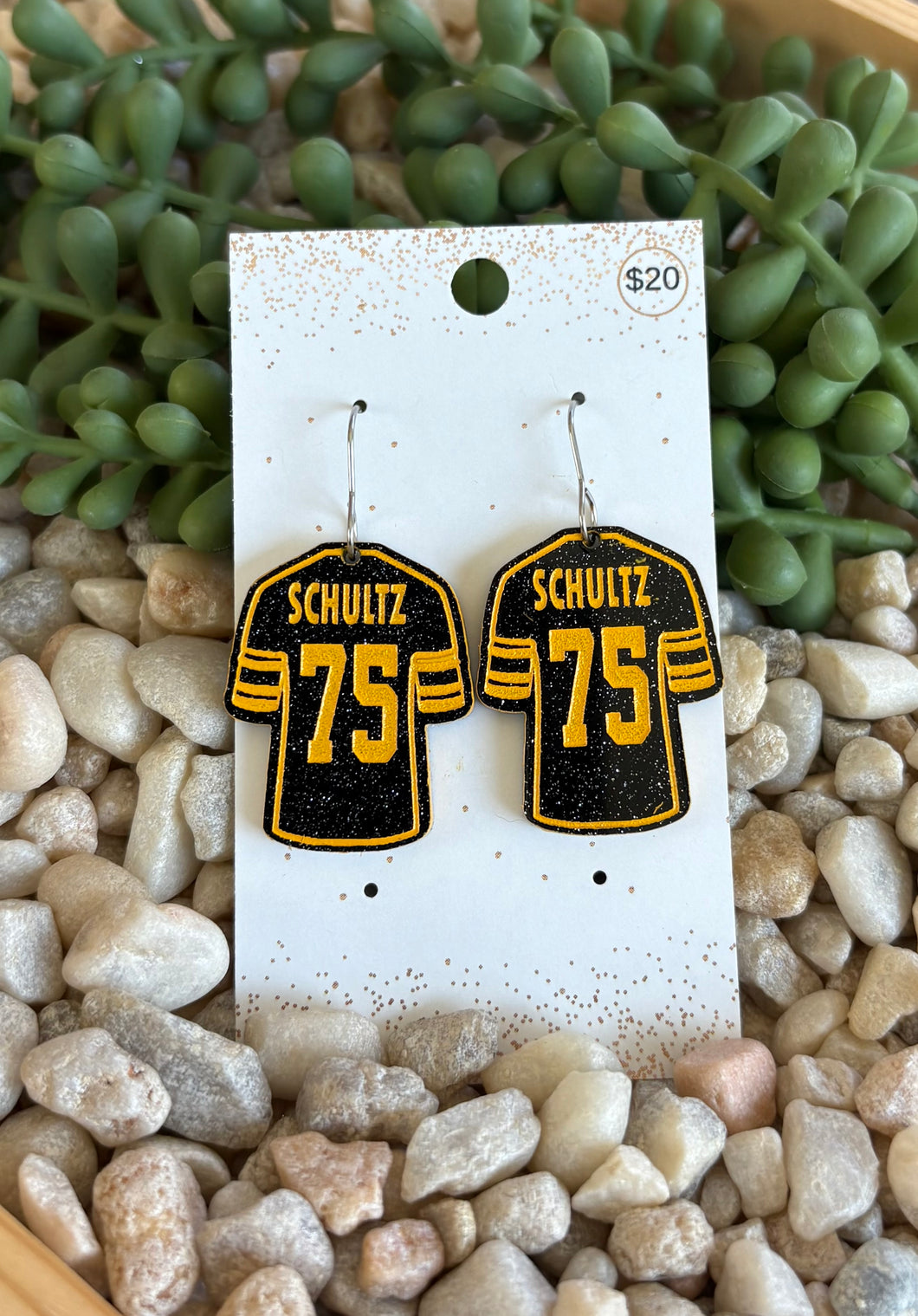 Steelers Custom Football Jersey Earrings