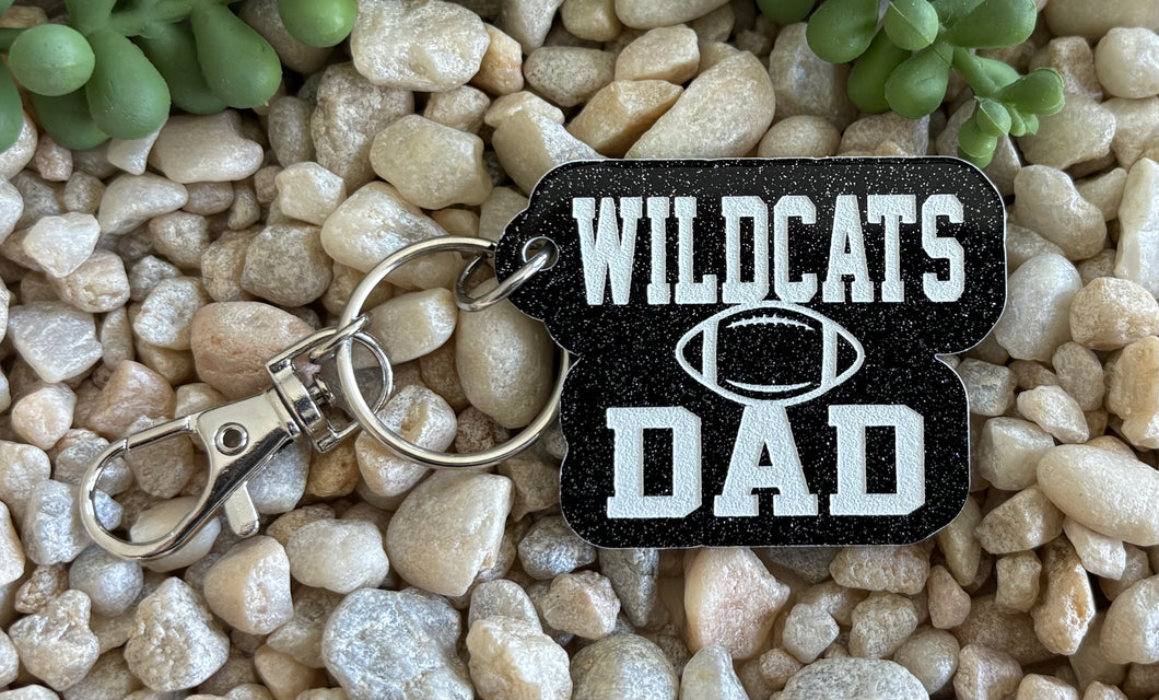 Wildcats DAD Keychain - Custom With Player Number
