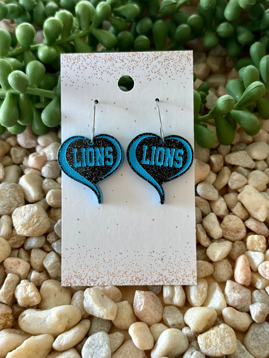 Lions Heart Dangles Blue/Black