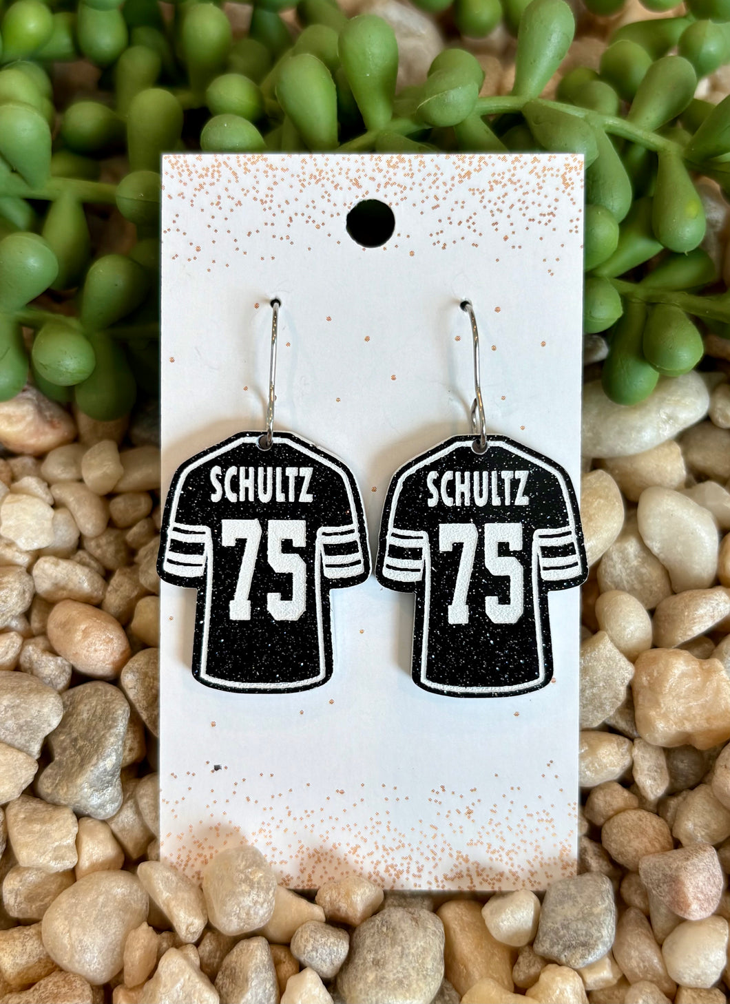 Wildcats Custom Football Jersey Earrings