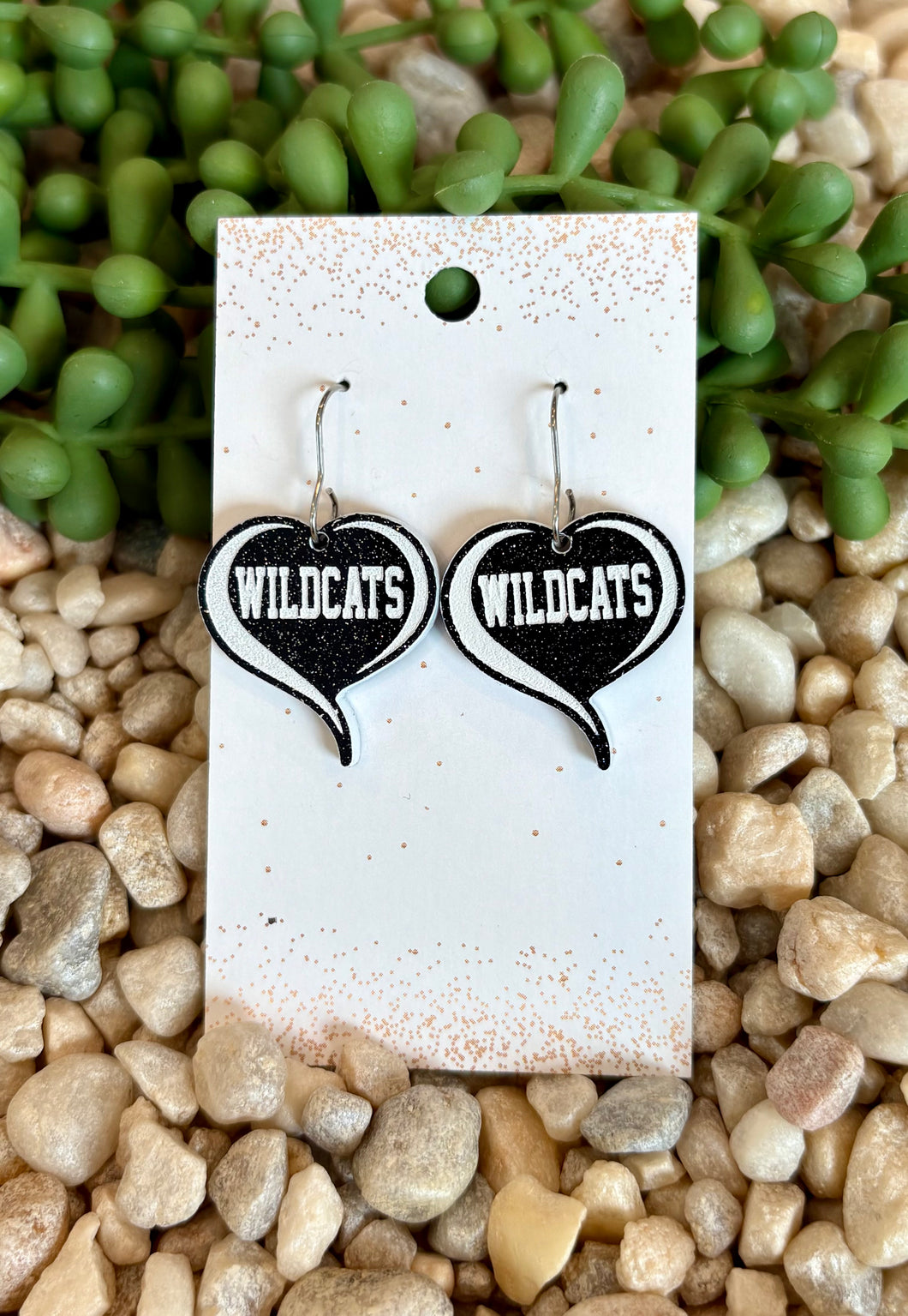 Wildcats Acrylic Heart Dangles