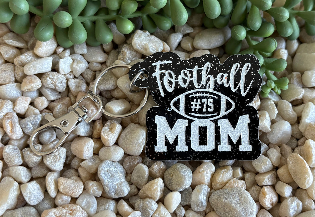 Football MOM Keychain - No Number