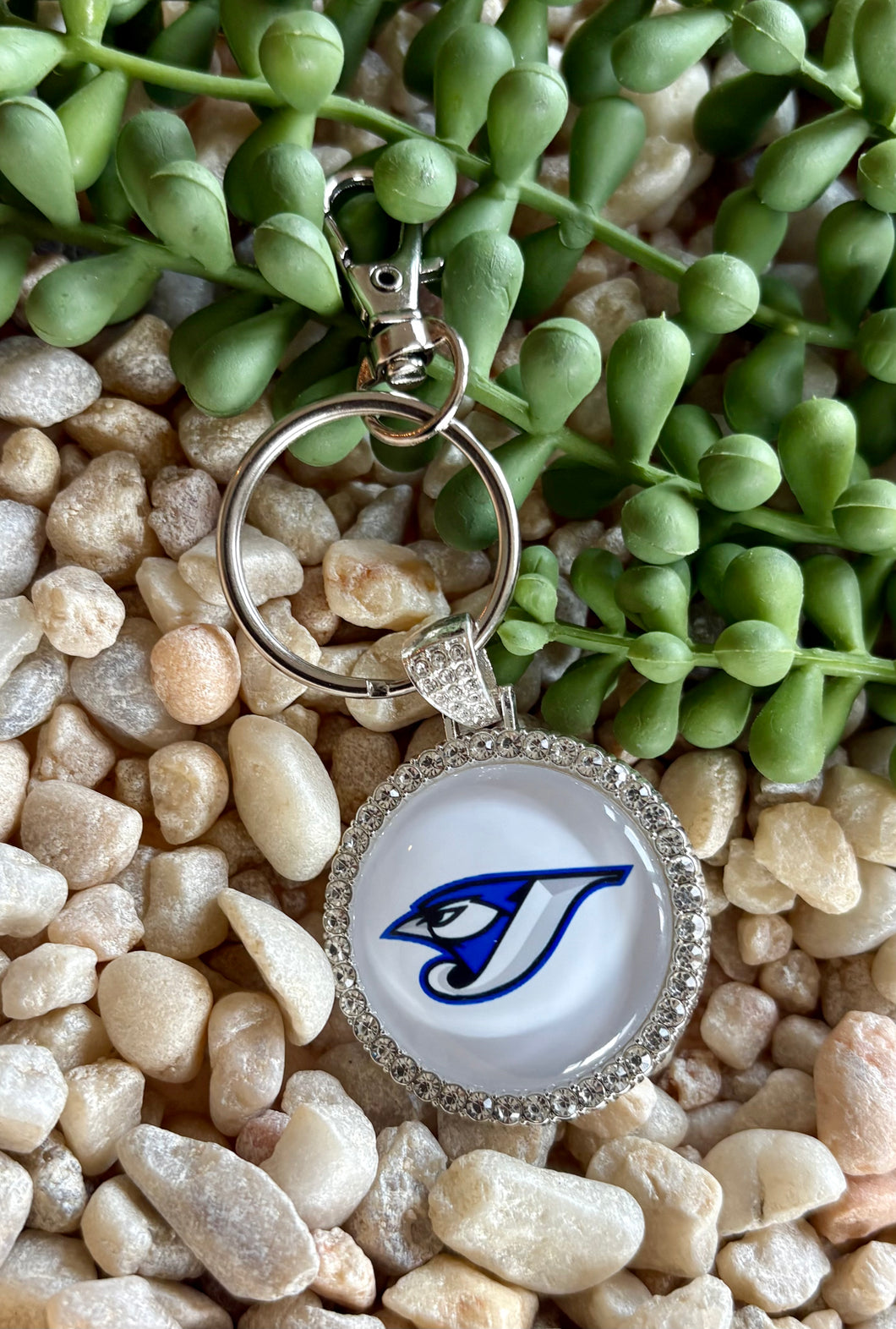 Livonia Blue Jays Keychain with Bling