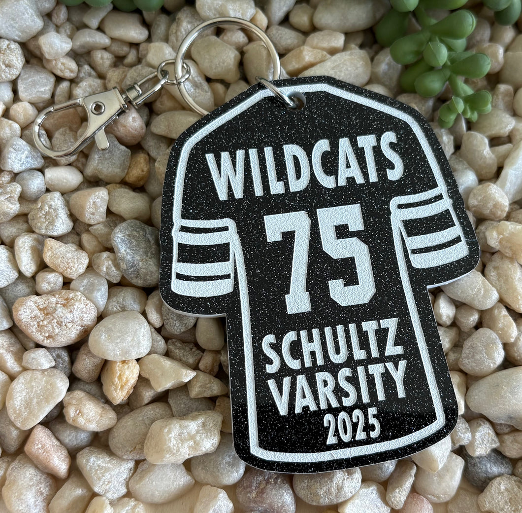 Wildcats Custom Jersey Keychain