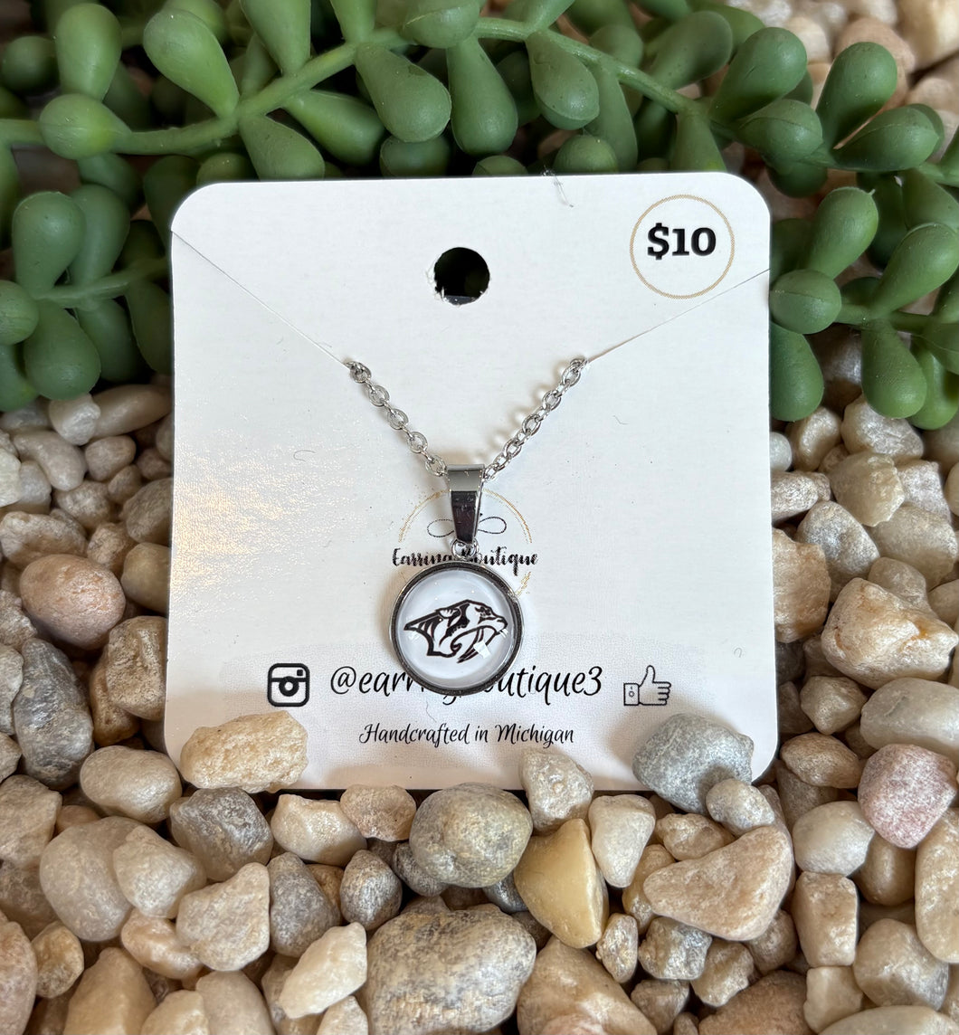 Wildcats Glass Cabochon Necklace