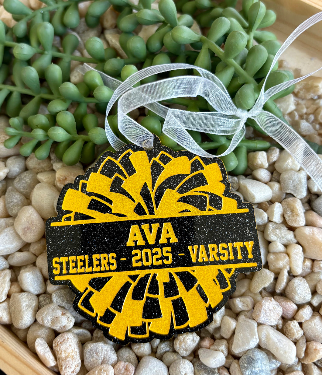 Steelers Custom Cheer Ornament