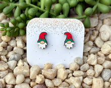 Load image into Gallery viewer, Christmas Gnome Wood Stud
