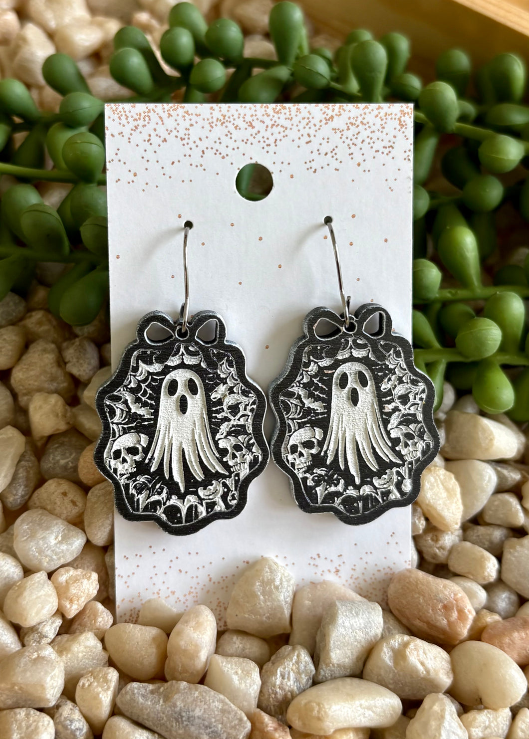 Vintage Ghost Wood Dangles