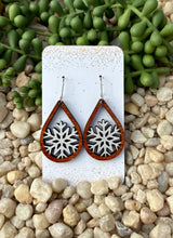 Load image into Gallery viewer, Snowflake Teardrop Wood Dangle
