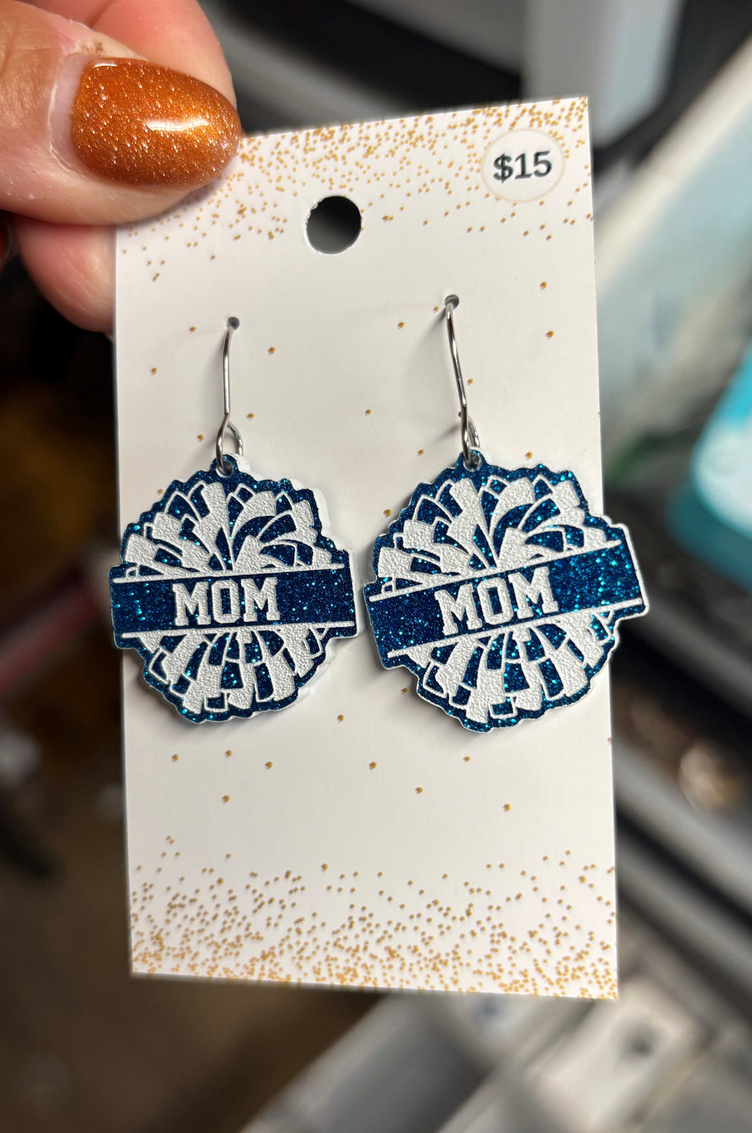 Canton Lions Cheer MOM Earrings