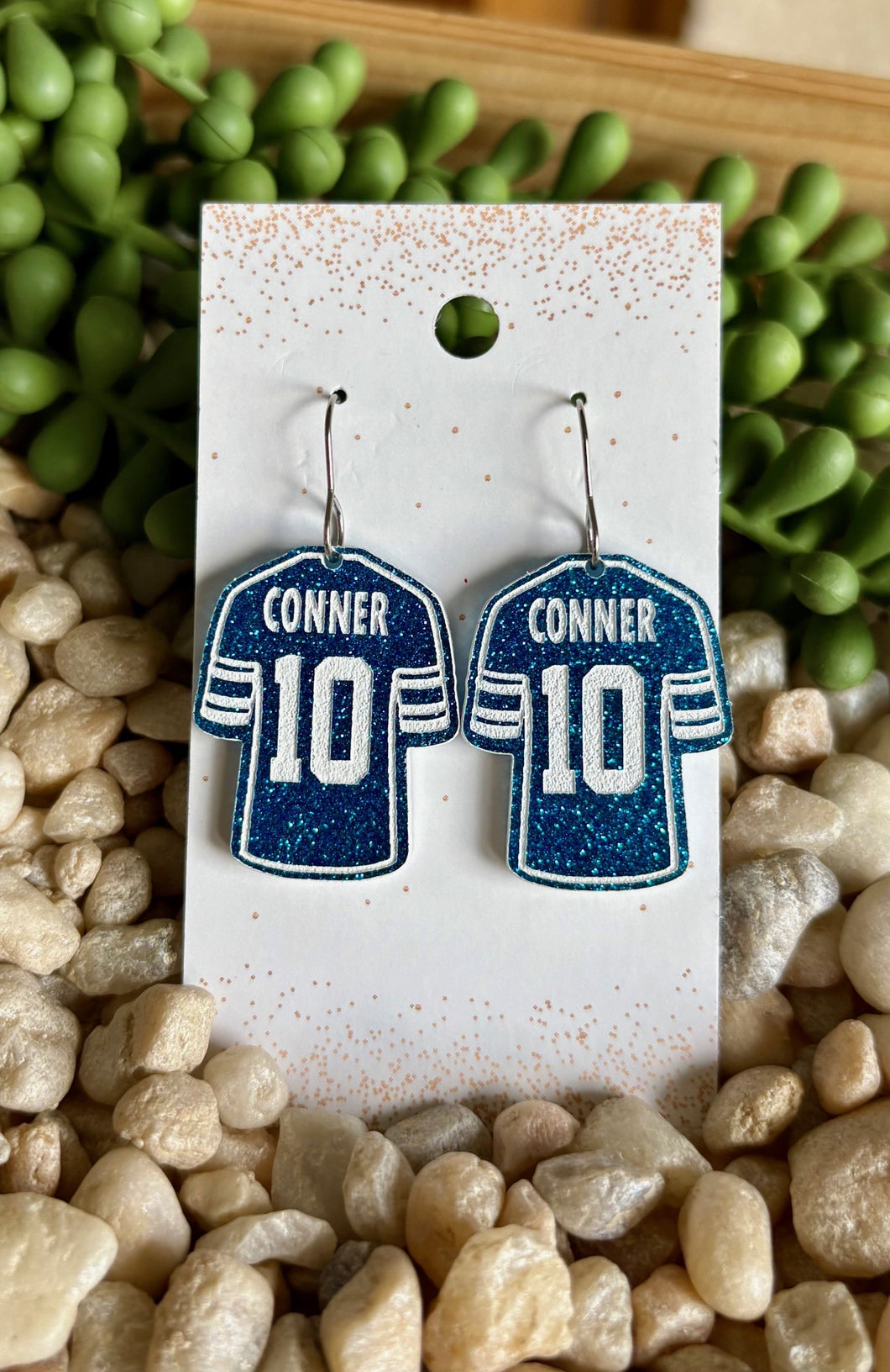 Canton Lions Custom Football Jersey Earrings