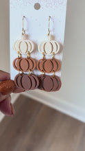 Load and play video in Gallery viewer, Triple Pumpkin Acrylic Dangles
