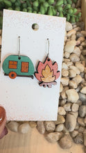 Load and play video in Gallery viewer, Camper and Campfire Wood Dangles
