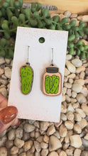Load and play video in Gallery viewer, Pickle and Pickle Jar Wood Dangles
