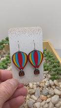 Load and play video in Gallery viewer, Wood Dangle Hot Air Balloon
