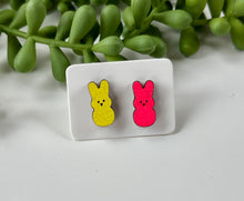 Load image into Gallery viewer, Wood Peeps Studs  - 3 colors options
