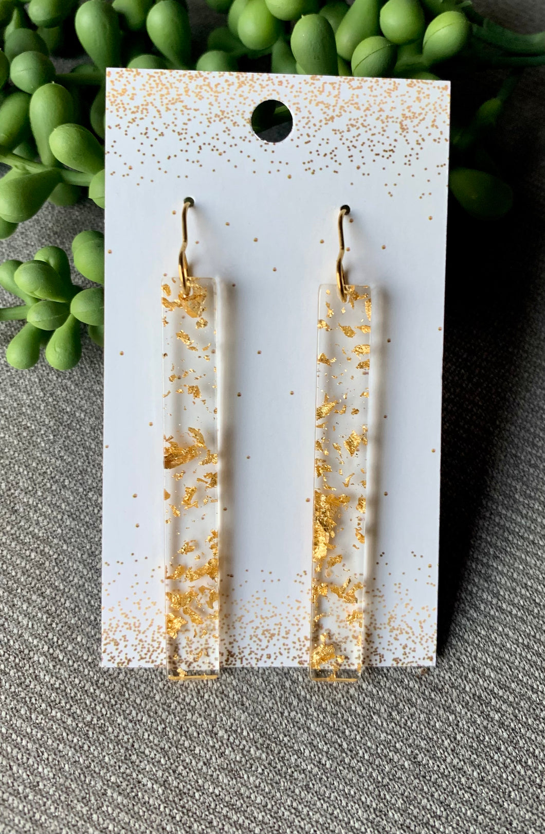 Acrylic Bars with Gold Flakes