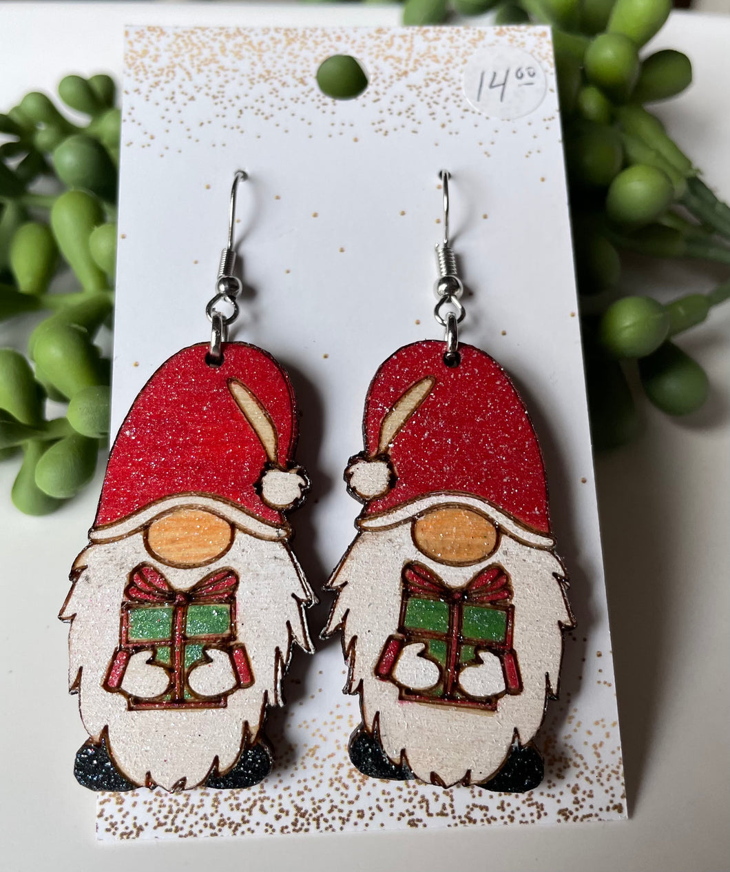 Wood Dangle Christmas Gnome